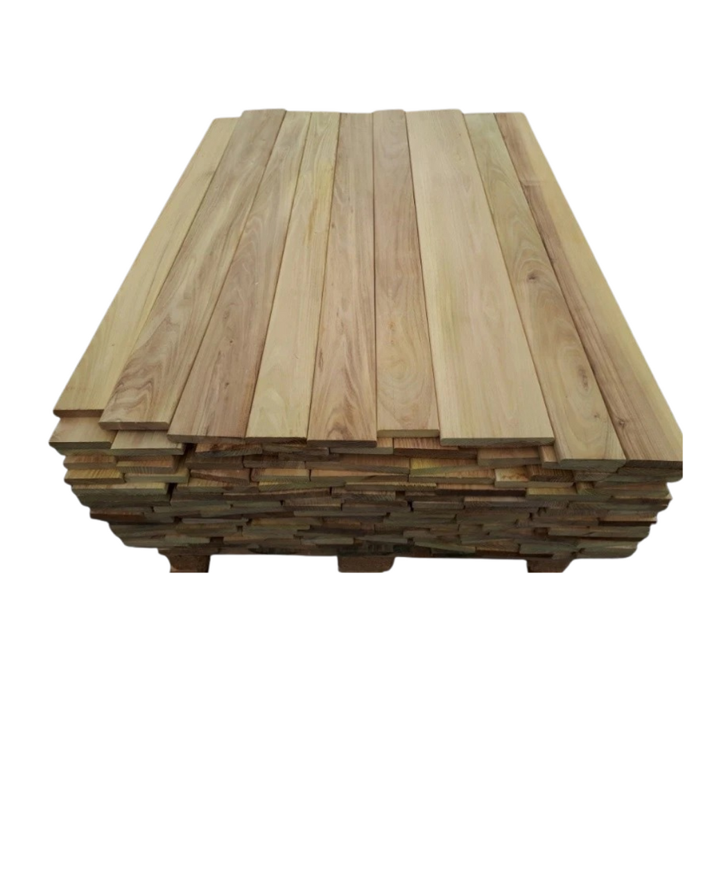 Hyvlade robinia brädor med trapetsformad längd